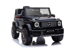 Electric Ride on Car Mercedes G New, Black, Original Licensed, Battery Powered, Opening Doors, Single Seat, 2x Engine, 12 V Battery, 2.4 Ghz remote control,Rear Suspension, Smooth start