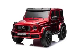 Electric Ride-on car Mercedes-Benz G63 AMG 4x4² Two-seater 24V, Red painted, MP4 Player with USB/AUX input, 4x4 drive, 24V/7Ah Battery, 4 x 200W Engines, EVA wheels with Suspension, Leatherette seats, Remote control, Licensed