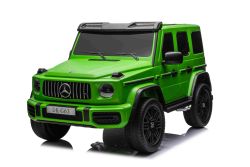 Electric Ride-on car Mercedes-Benz G63 AMG 4x4² Two-seater 24V, Green painted, MP4 Player with USB/AUX input, 4x4 drive, 24V/7Ah Battery, 4 x 200W Engines, EVA wheels with Suspension, Leatherette seats, Remote control, Licensed