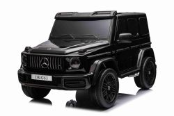 Electric Ride-on car Mercedes-Benz G63 AMG 4x4² Two-seater 24V, Black painted, MP4 Player with USB/AUX input, 4x4 drive, 24V/7Ah Battery, 4 x 200W Engines, EVA wheels with Suspension, Leatherette seats, Remote control, Licensed