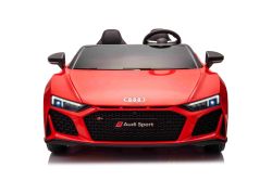 Electric Ride-on car Audi R8 SPYDER Two-seater 24V, red, MP3 Player with USB/AUX and Bluetooth, Battery 24V/14Ah, 2 x 200W Engines, EVA wheels with rear suspension, Leather adjustable seats, Remote control, Licensed