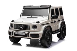 Electric Ride-on car Mercedes-Benz G63 AMG 4x4² Two-seater 12V, white, MP3 Player with USB/AUX input, 4x4 drive, Battery 12V14Ah, EVA wheels with suspension, Leatherette seats, Remote control, Licensed