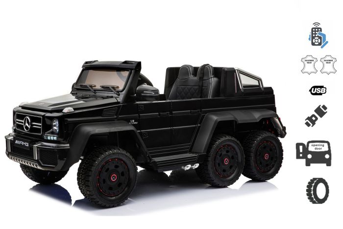 Electric Ride-On Toy Car Mercedes-Benz G63 6X6, MP3 PLayer, Wheel Lights &  Bottom Lights, 2.4Ghz, 12V14AH, Removable Battery Box, 4 X MOTOR, Remote  Control, Double Leather Seat, GUM Wheels, FM Radio, Servomotor
