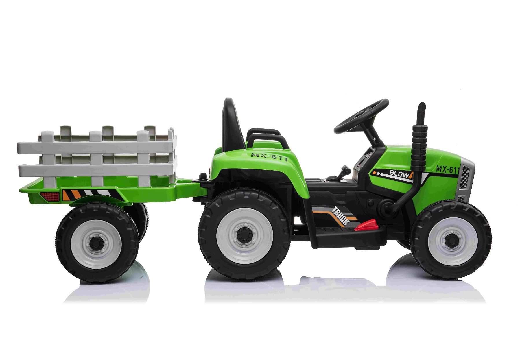 Tracteur Avec Remorque Electrique Pour Enfants 12 V Avec Télécommande 2,4g  - 3 Vitesses